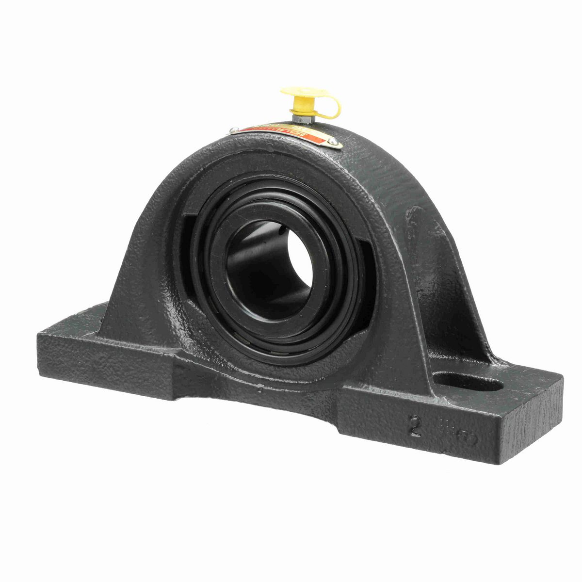 Sealmaster Mounted Cast Iron Two Bolt Pillow Block Ball Bearing - 52100 Bearing Steel, Black Oxided - Setscrew Lock - MP-23C