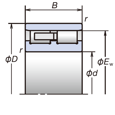 Высокоточный двухрядный цилиндрический роликоподшипник NSK NN3936MBE44CC1P4