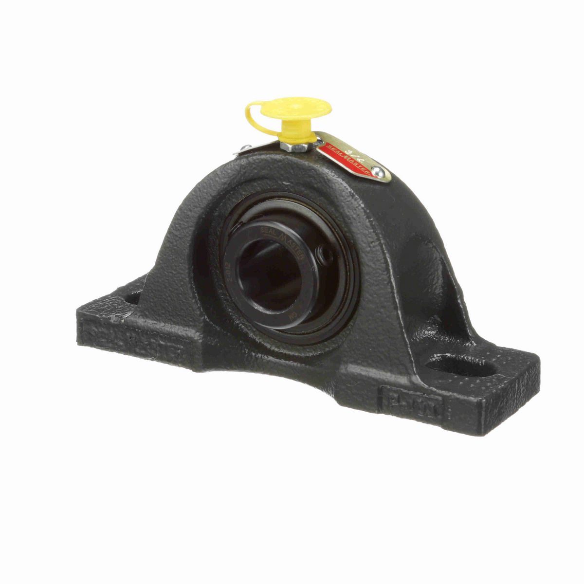 Sealmaster Mounted Cast Iron Two Bolt Low Base Pillow Block Ball Bearing - 52100 Bearing Steel, Black Oxided - Setscrew Lock - NPL-12