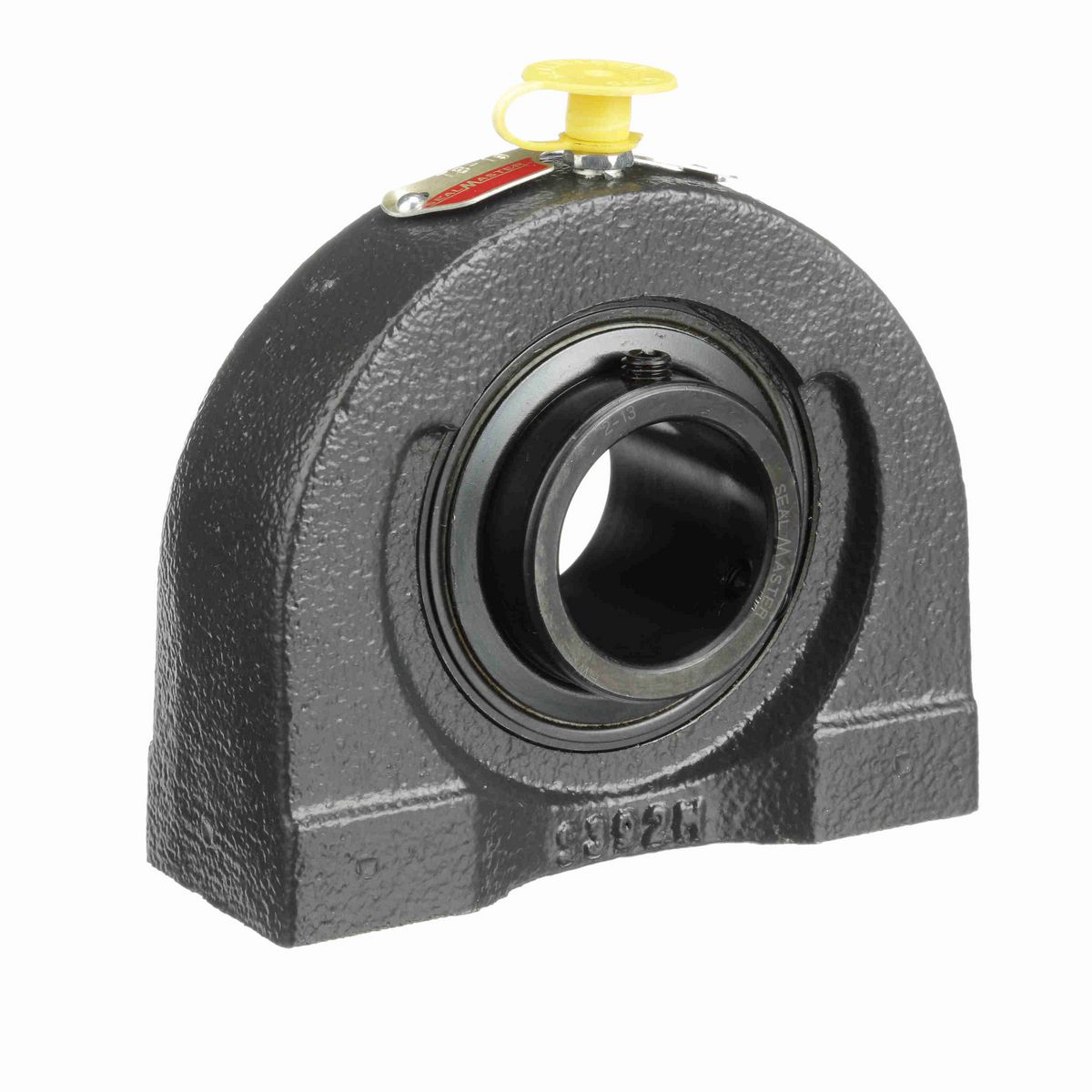 Sealmaster Mounted Cast Iron Tapped Base Pillow Block Ball Bearing - 52100 Bearing Steel, Black Oxided - Setscrew Lock - TB-19