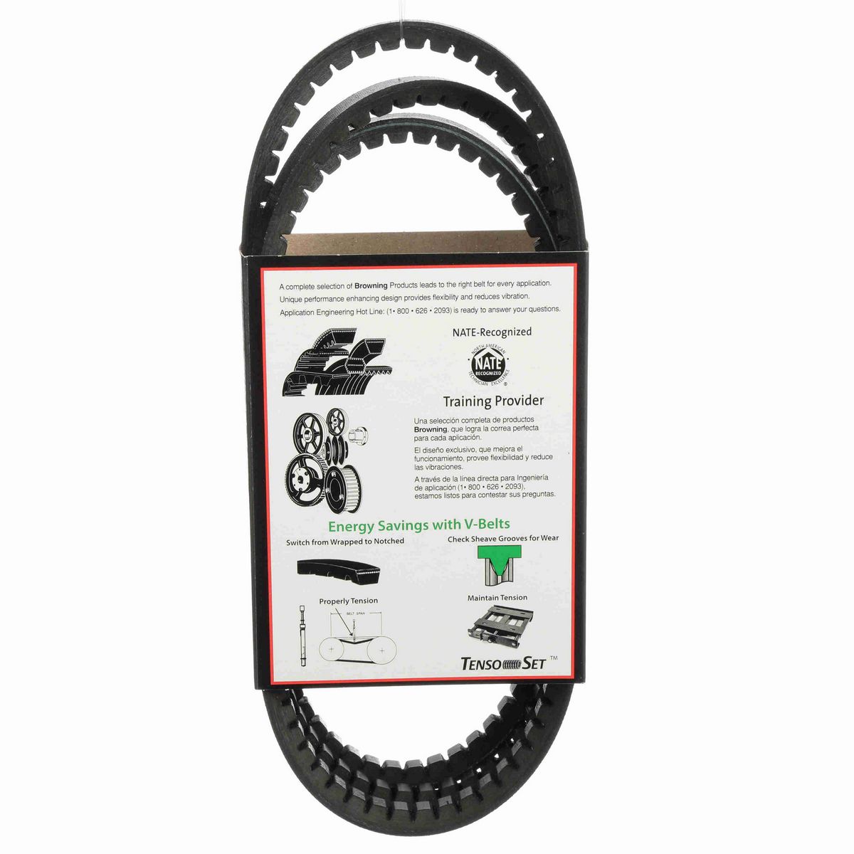 Browning EPDM Notched Belt 98% Efficient - AX74