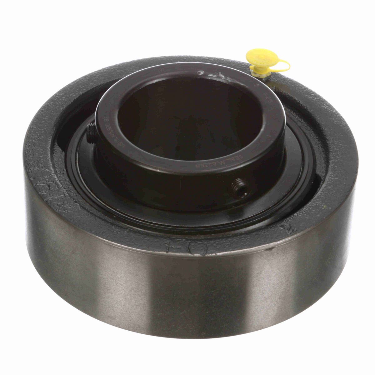 Sealmaster Mounted Cast Iron Cylindrical Cartridge Ball Bearing - 52100 Bearing Steel, Black Oxided - Setscrew Lock - MSC-47