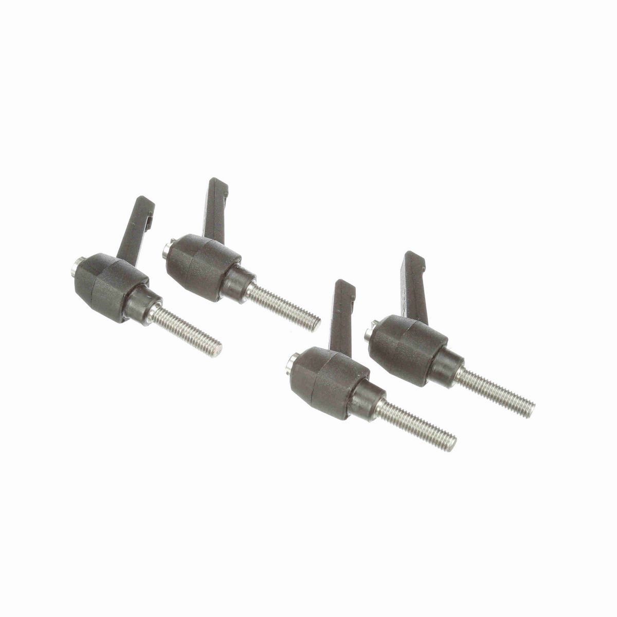 System Plast Ratchet Handle (Male); Thread: M6 x 1, Handle Length: 1.63-in Stud Length: 0.98-in, Color: Black - RH-10-BK-MSM6-25