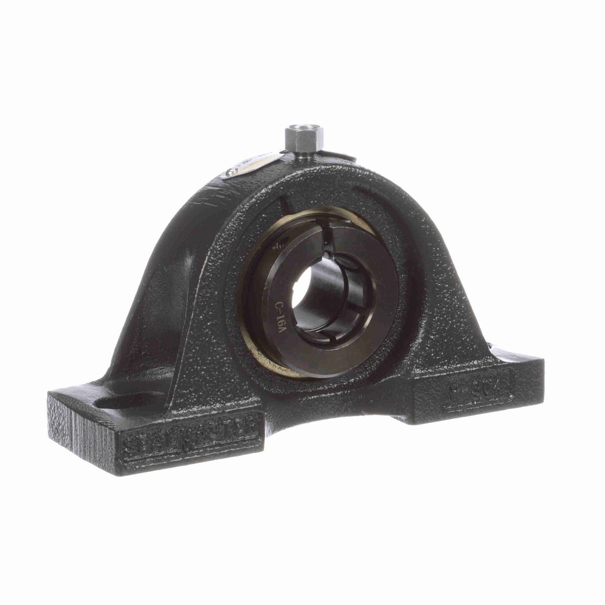Sealmaster Mounted Cast Iron Two Bolt Pillow Block Ball Bearing - 52100 Bearing Steel, Black Oxided - Concentric Lock - Extra Low Drag - EMP-16T XLO