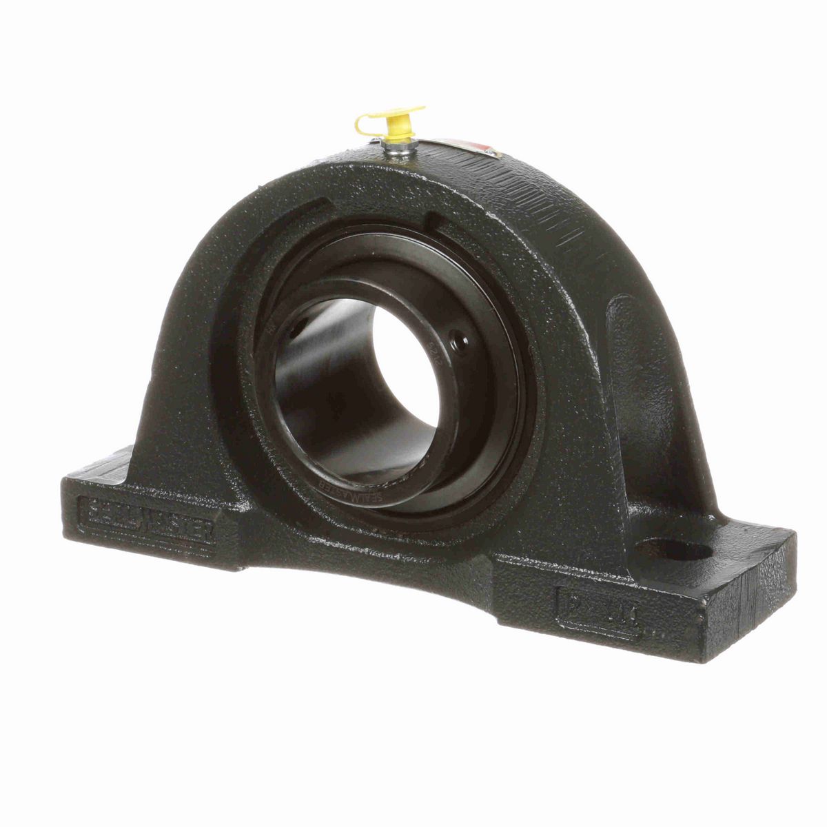 Sealmaster Mounted Cast Iron Two Bolt Pillow Block Ball Bearing - 52100 Bearing Steel, Black Oxided - Setscrew Lock - NP-212