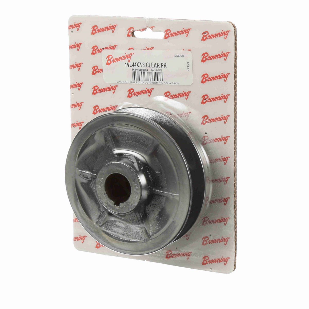 Browning 1 Groove Cast Iron Finish Bore FHP Variable Pitch Sheave Clear Pack - 1VL44X7/8 CLEAR PK