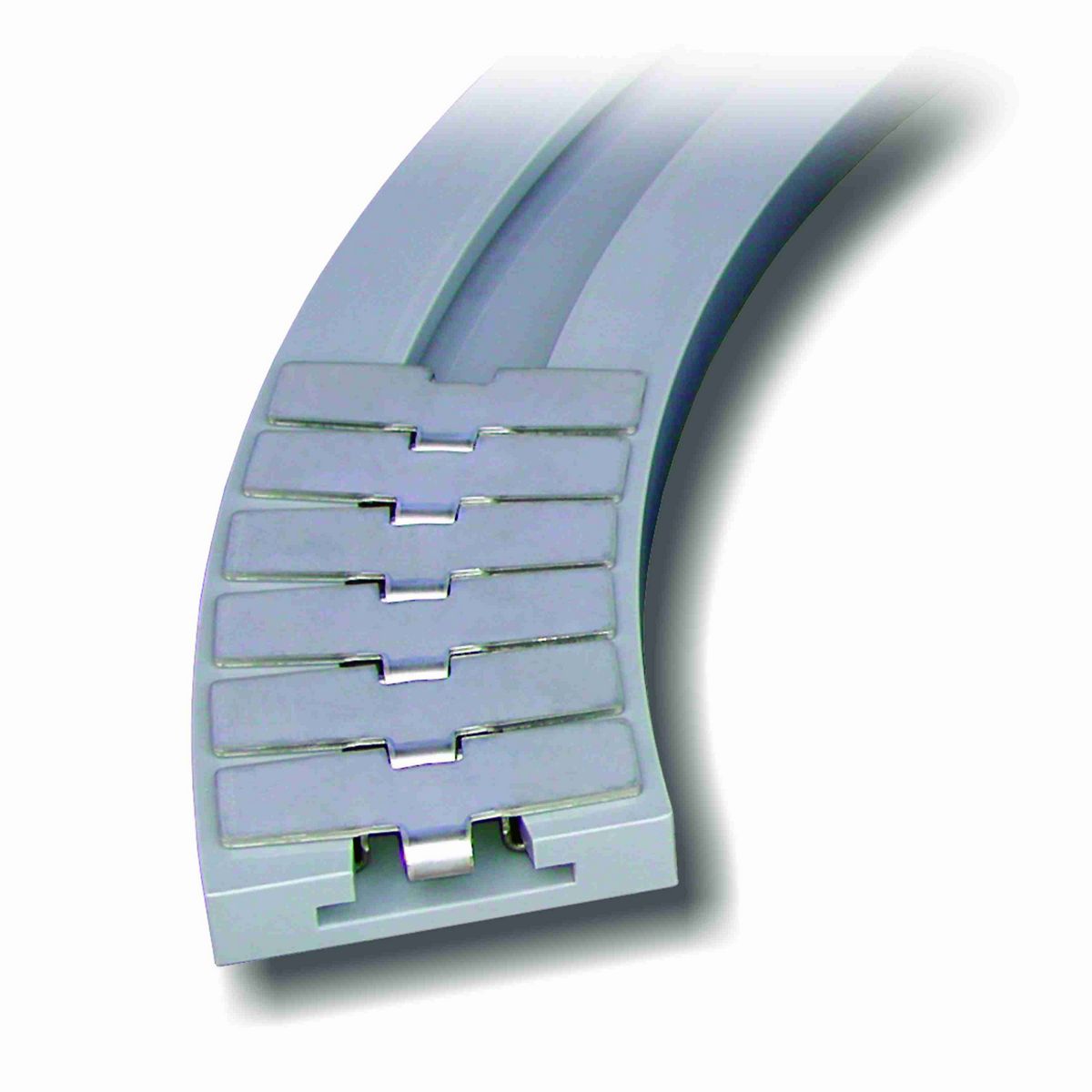 System Plast Tab Straight Track; Length: 10-ft, Series: VT-982, Height: 1.188-in , Track Width: 8-in , Material: NOLU-BR - VT-982-T-S-0750-10