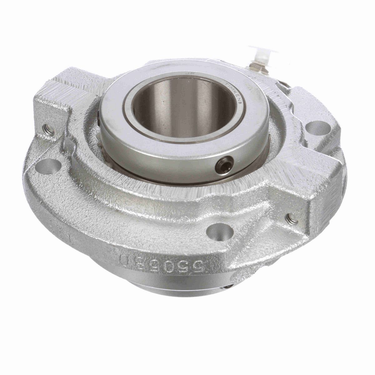 Sealmaster Mounted Flouropolymer Coated Cast Iron Piloted Flange Tapered Roller - 52100 Bearing Steel - Double Collar Mount Lock - RFP 303C CR