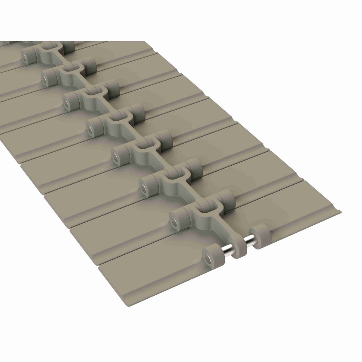 Rexnord 820 Straight Running Solid Top, Material: Extreme Chemical Resistant (Grey), Width: 6in, Pitch: 1.5in - 81428603