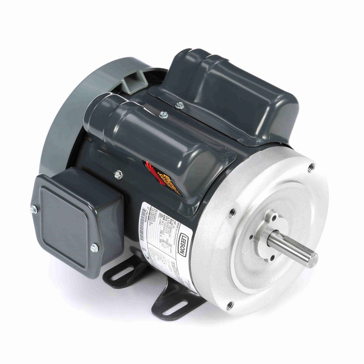 LEESON General Purpose Motor, 0.50 HP, 1 Ph, 60 Hz, 100-120/200-240 V, 1800 RPM, 56C Frame, TEFC - E266