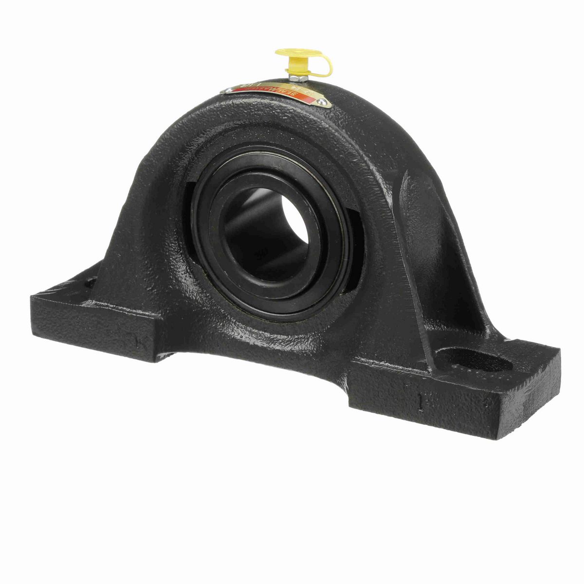 Sealmaster Mounted Cast Iron Two Bolt Pillow Block Ball Bearing - 52100 Bearing Steel, Black Oxided - Setscrew Lock - SP-24