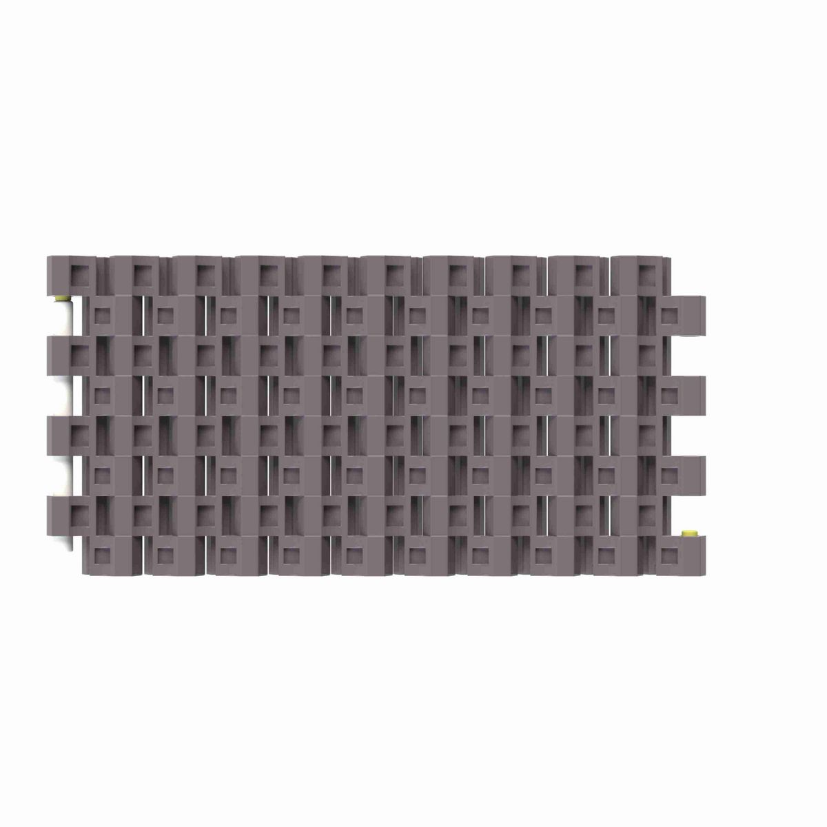 Rexnord 1505 Straight Running Solid Top, Material: Brown High Performance, Width: 3in, Pitch: 15mm - HP1505-3