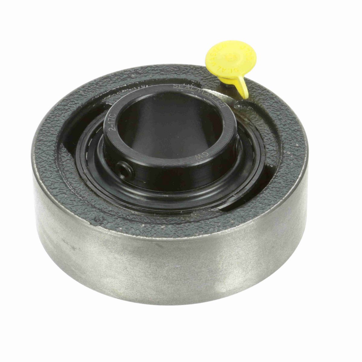 Sealmaster Mounted Cast Iron Cylindrical Cartridge Ball Bearing - 52100 Bearing Steel, Black Oxided - Setscrew Lock - SC-23C