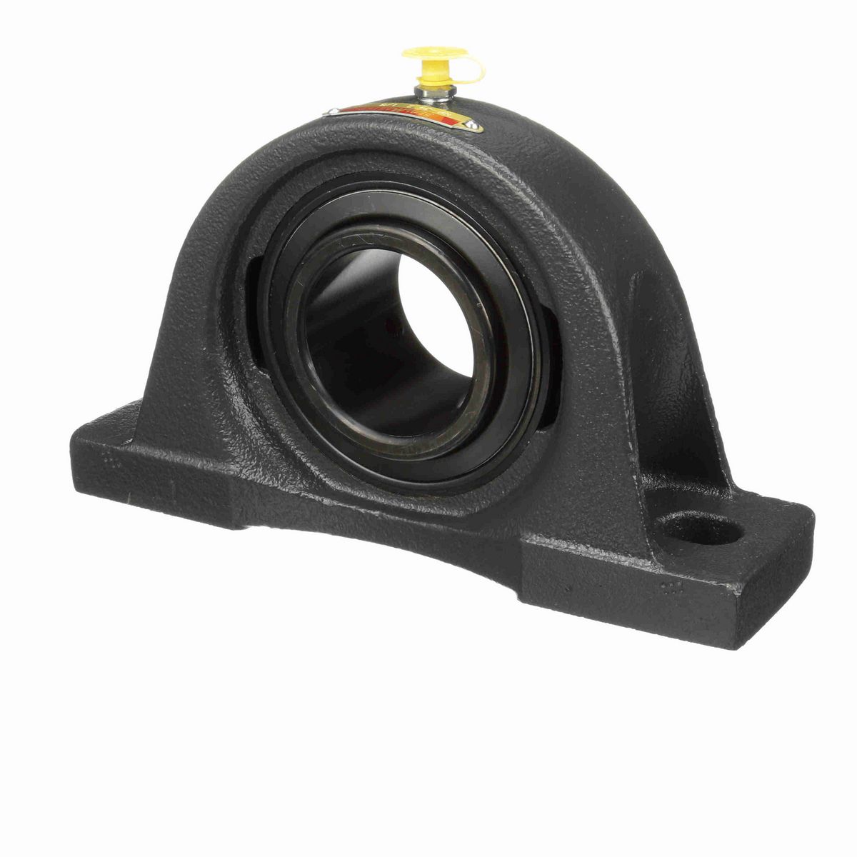 Sealmaster Mounted Cast Iron Two Bolt Pillow Block Ball Bearing - 52100 Bearing Steel, Black Oxided - Setscrew Lock - NP-34
