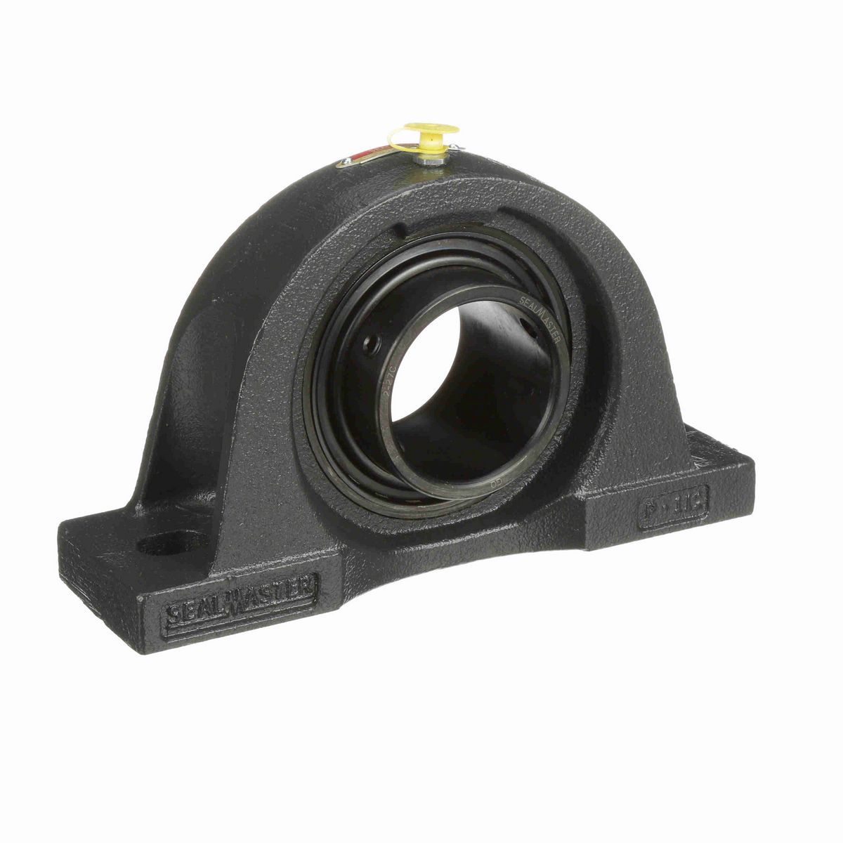 Sealmaster Mounted Cast Iron Two Bolt Low Base Pillow Block Ball Bearing - 52100 Bearing Steel, Black Oxided - Setscrew Lock - NPL-39C