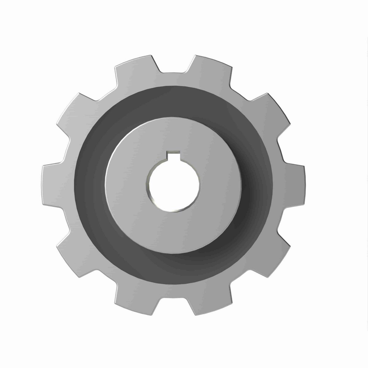Rexnord 882 Series Solid One Piece Cast Iron Sprocket with 10 Teeth and a 1in Round Shaft-Ready Bore with Keyway & Setscrew - 401-323-6