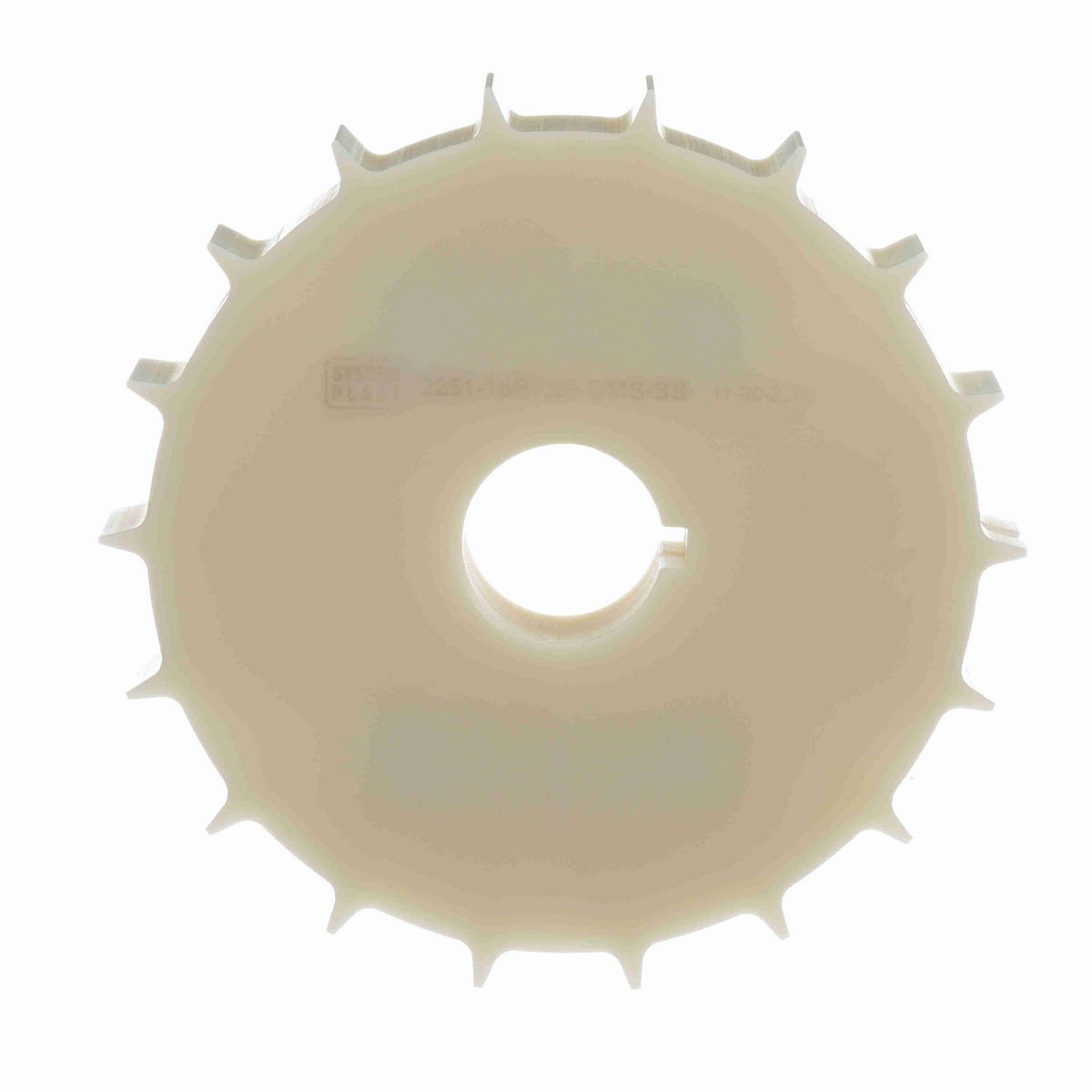 System Plast 2251 Series Split Machined Sprocket with 18 Teeth, a 1-1/4in Round Shaft-Ready Bore and Setscrew - 2251-18R1.25-DMS-SS