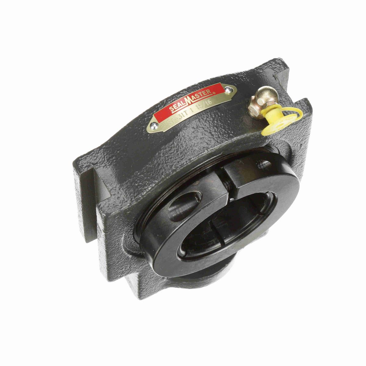 Sealmaster Mounted Cast Iron Wide Slot Take Up Ball Bearing - 52100 Bearing Steel, Black Oxided - Concentric Lock - ST-31T