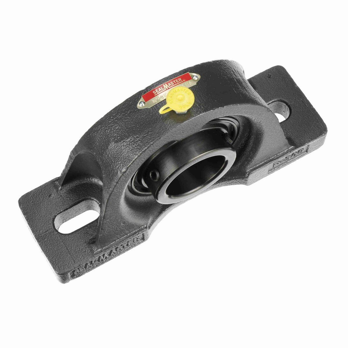 Sealmaster Mounted Cast Iron Two Bolt Pillow Block Ball Bearing - 52100 Bearing Steel, Black Oxided - Setscrew Lock - MP-31C