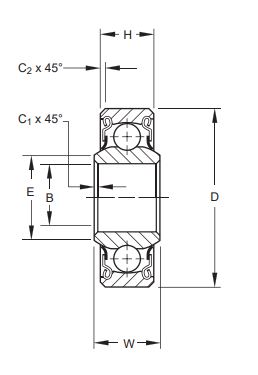 Авиационный прецизионный однорядный шарикоподшипник RBC KSP A Series KSP5AFS428