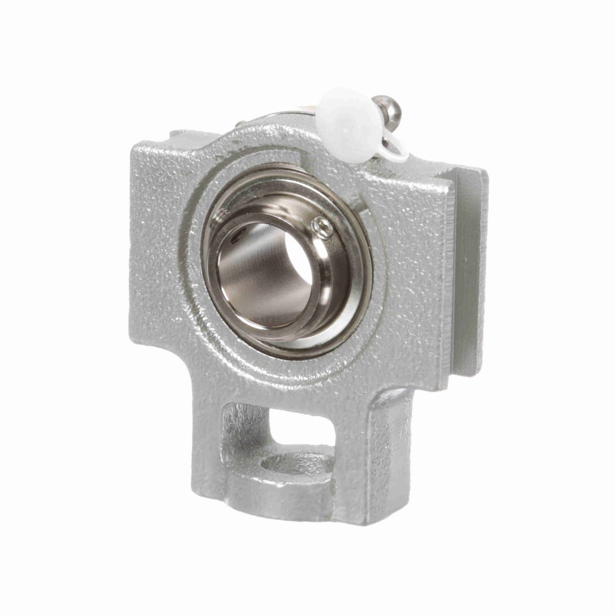 Sealmaster Mounted Flouropolymer Coated Cast Iron Wide Slot Take Up Ball Bearing - 52100 Bearing Steel, Phosphorus Nickel Coated - Setscrew Lock - Corrosion Resistant - CRSTF-PN16