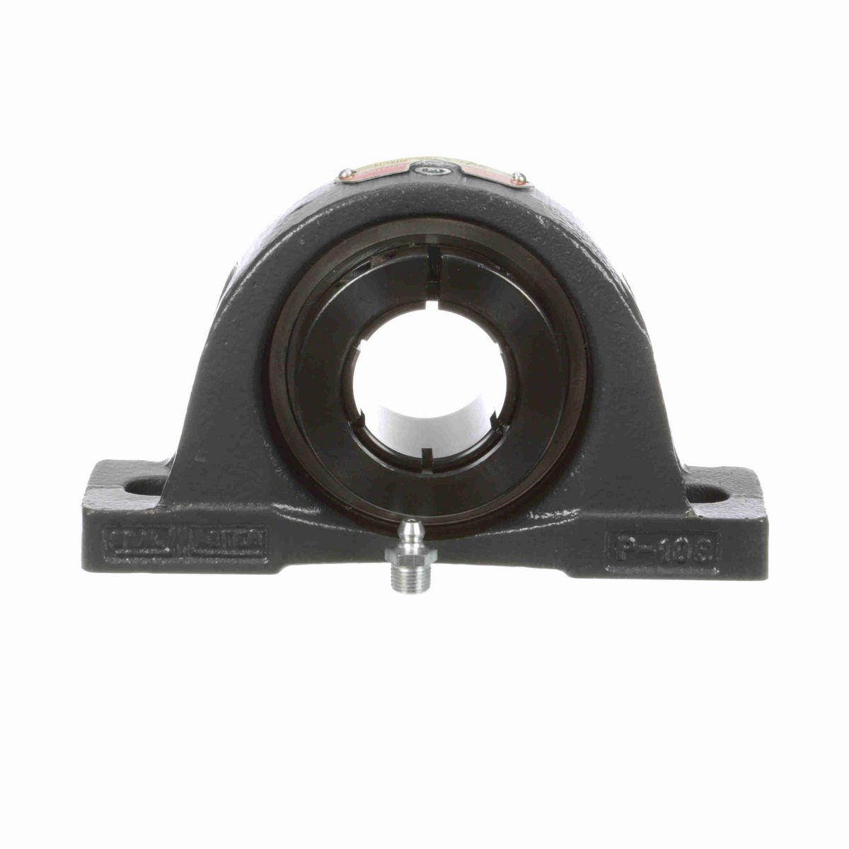 Sealmaster Mounted Cast Iron Two Bolt Pillow Block Ball Bearing - 52100 Bearing Steel, Black Oxided - Concentric Lock - NPMH-23T