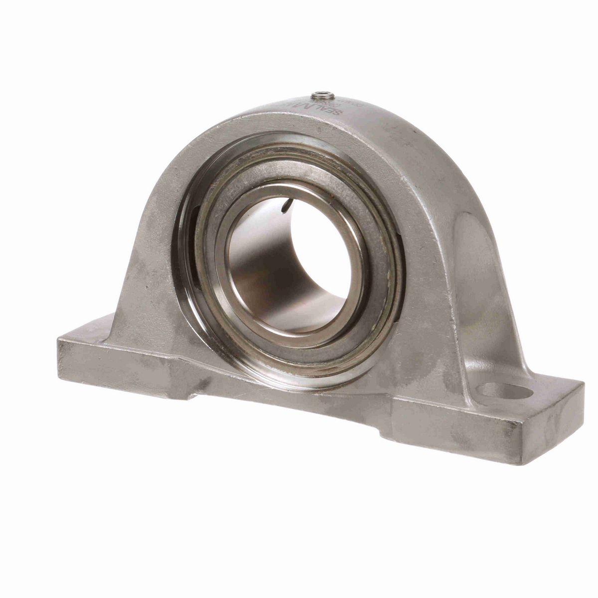 Sealmaster Mounted Stainless Steel Two Bolt Pillow Block Ball Bearing - 52100 Bearing Steel, Phosphorus Nickel Coated - Setscrew Lock - Corrosion Resistant - Reduced Maintenance - Lubed for Life - CRPS-PN35 RMW
