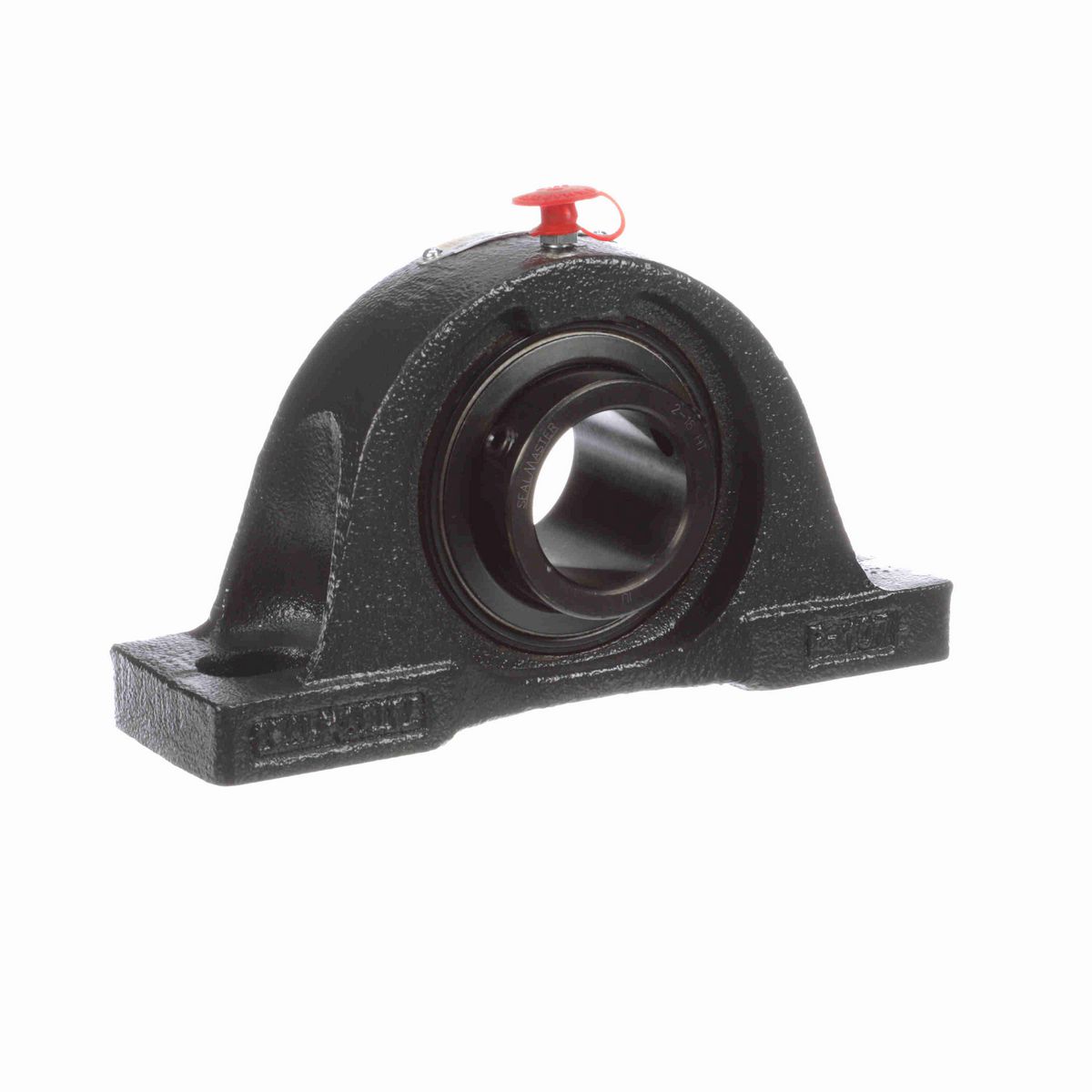 Sealmaster Mounted Cast Iron Two Bolt Pillow Block Ball Bearing - 52100 Bearing Steel, Black Oxided - Setscrew Lock - High Temperature - NP-24 HT