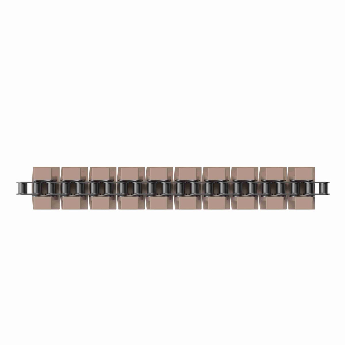 Rexnord 1863TAB Side-flexing Solid Top, Material: Tan Low Friction, Width: 2.25in, Pitch: 1.5in - LF1863TK2.25