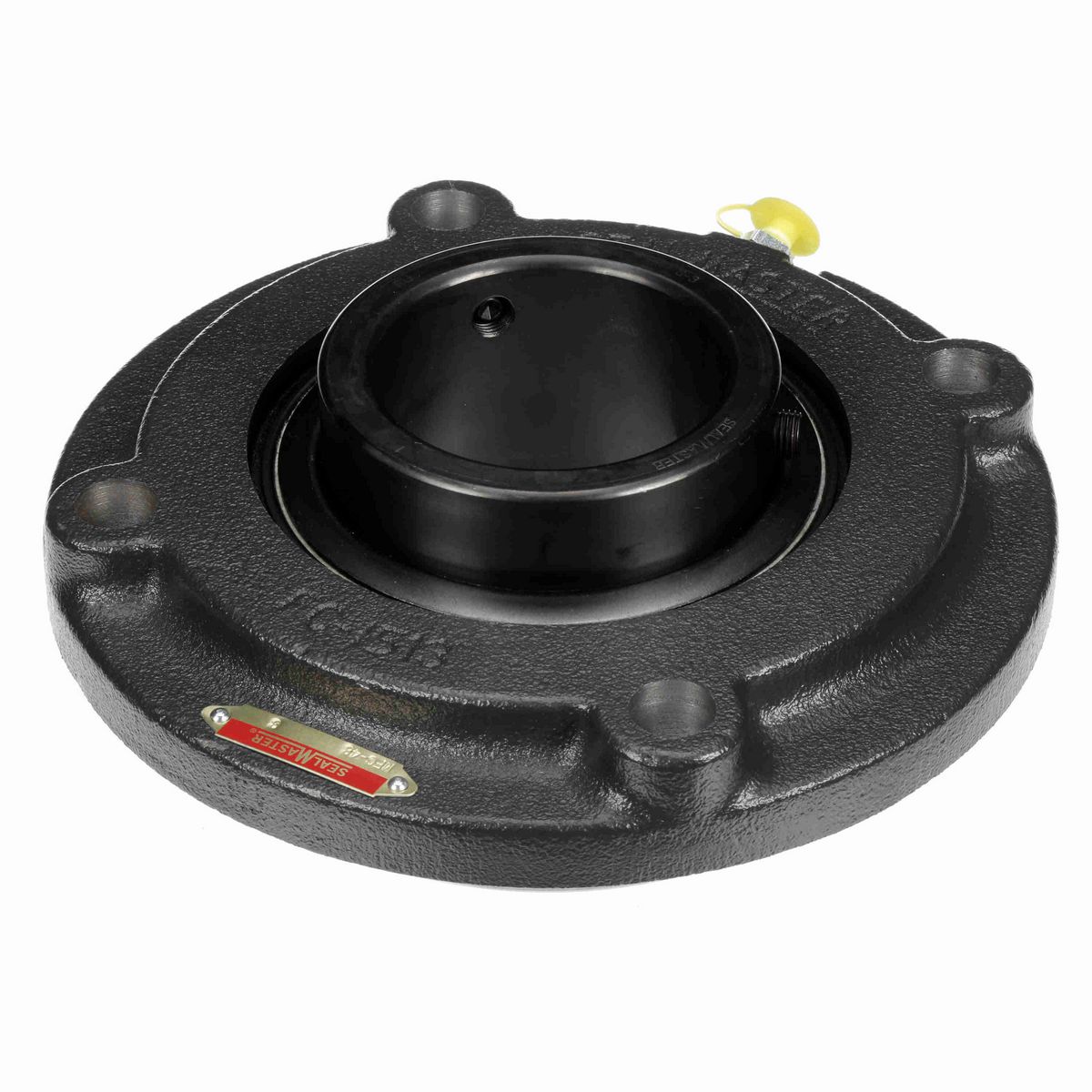 Sealmaster Mounted Cast Iron Flange Cartridge Ball Bearing - 52100 Bearing Steel, Black Oxided - Setscrew Lock - MFC-48