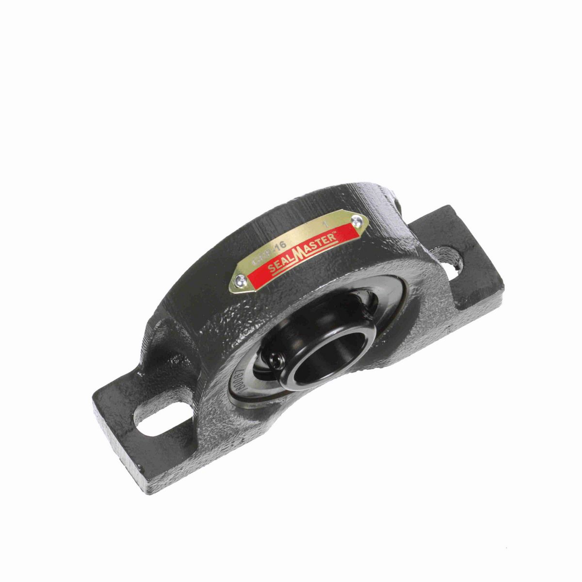 Sealmaster Mounted Rubber Two Bolt Pillow Block Ball Bearing - 52100 Bearing Steel, Phosphorus Nickel Coated - Setscrew Lock - CRP-16