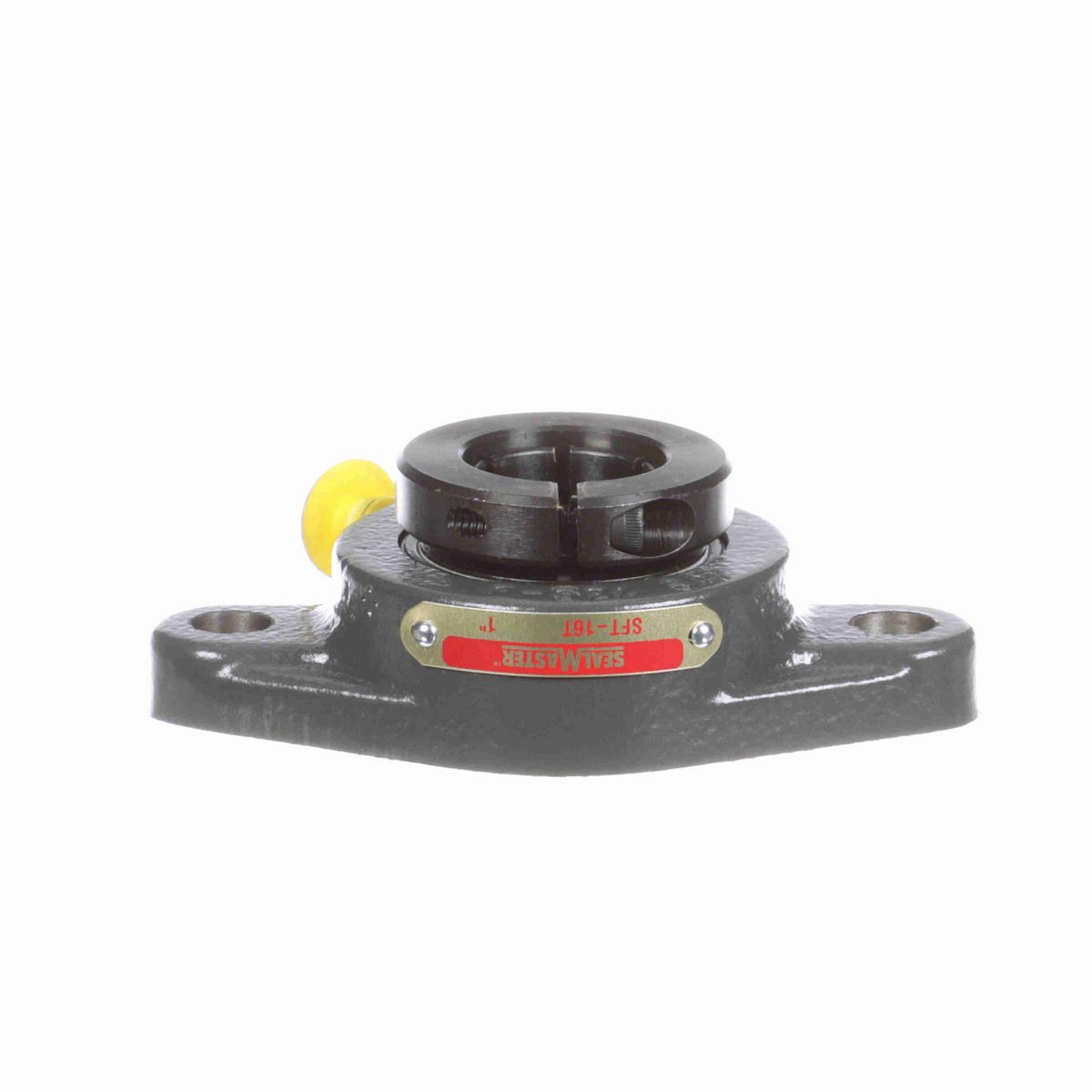 Sealmaster Mounted Cast Iron Two Bolt Flange Ball Bearing - 52100 Bearing Steel, Black Oxided - Concentric Lock - SFT-16T