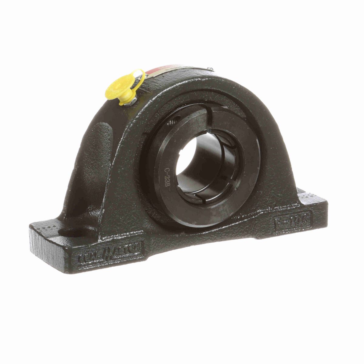 Sealmaster Mounted Cast Iron Two Bolt Pillow Block Ball Bearing - 52100 Bearing Steel, Black Oxided - Lock - S-5205-M23