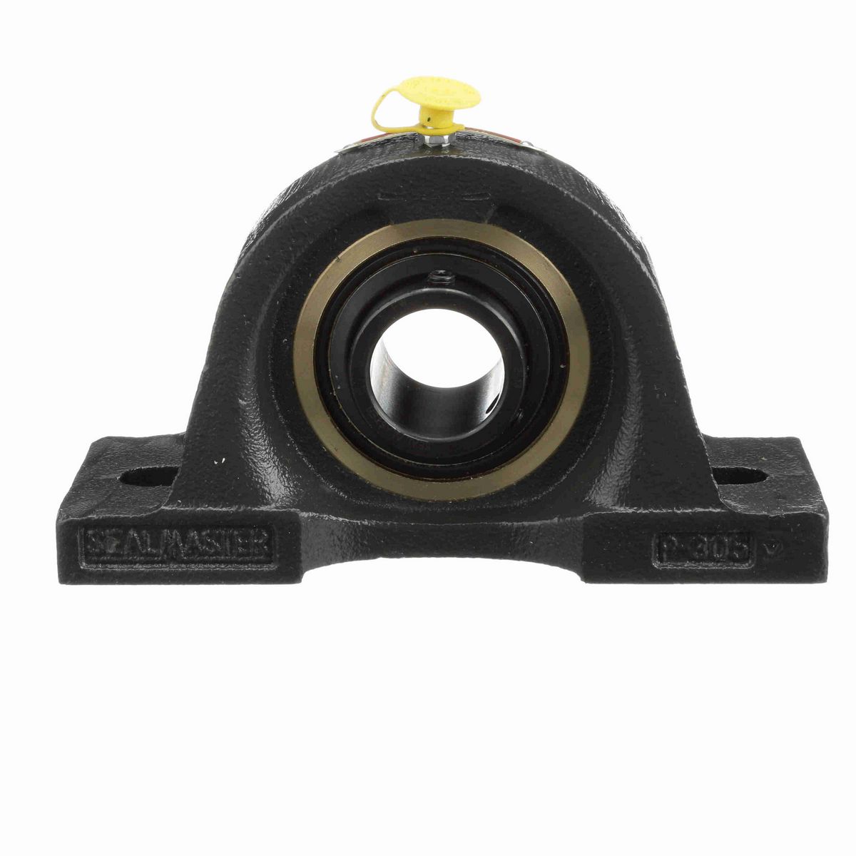 Sealmaster Mounted Cast Iron Two Bolt Pillow Block Ball Bearing - 52100 Bearing Steel, Black Oxided - Setscrew Lock - EMP-19