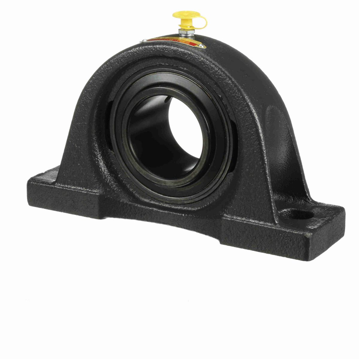 Sealmaster Mounted Cast Iron Two Bolt Pillow Block Ball Bearing - 52100 Bearing Steel, Black Oxided - Setscrew Lock - NP-35C