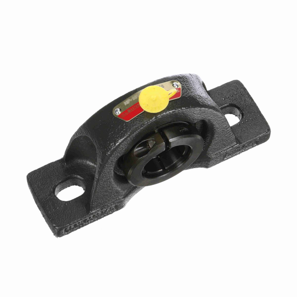 Sealmaster Mounted Cast Iron Two Bolt Pillow Block Ball Bearing - 52100 Bearing Steel, Black Oxided - Concentric Lock - NP-19T