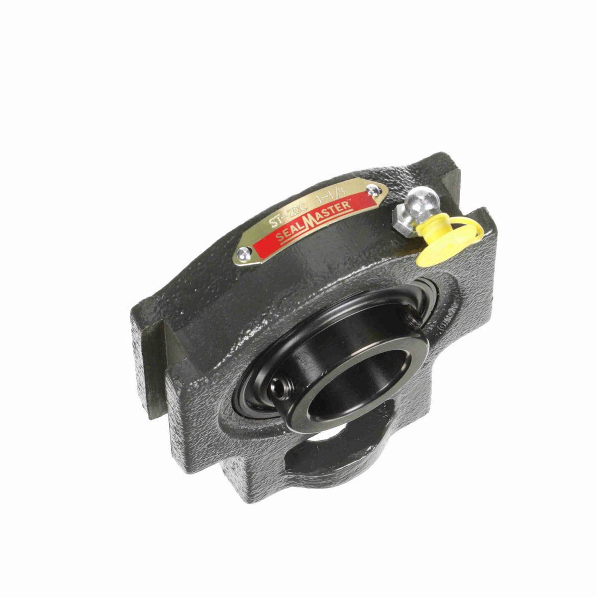 Sealmaster Mounted Cast Iron Wide Slot Take Up Ball Bearing - 52100 Bearing Steel, Black Oxided - Setscrew Lock - ST-20C
