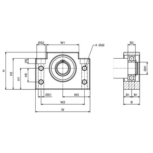 Плавающий подшипниковый узел SNR EF08_C3