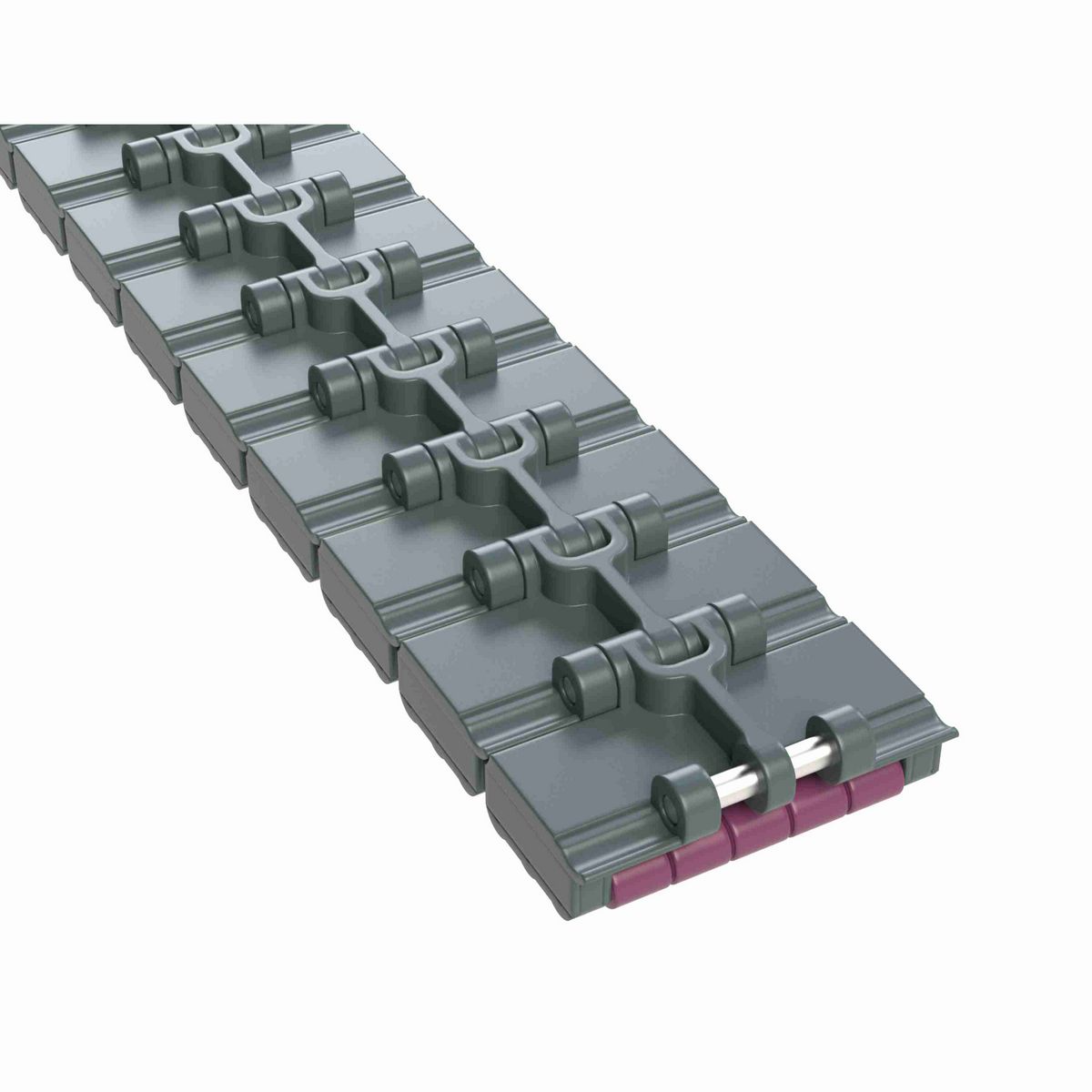 Rexnord SHD LBP Straight Running Low Backline Pressure, Material: Internally Lubricated Polyacetal (Grey), Width: 3.25in, Pitch: 1.5in - 752.85.09