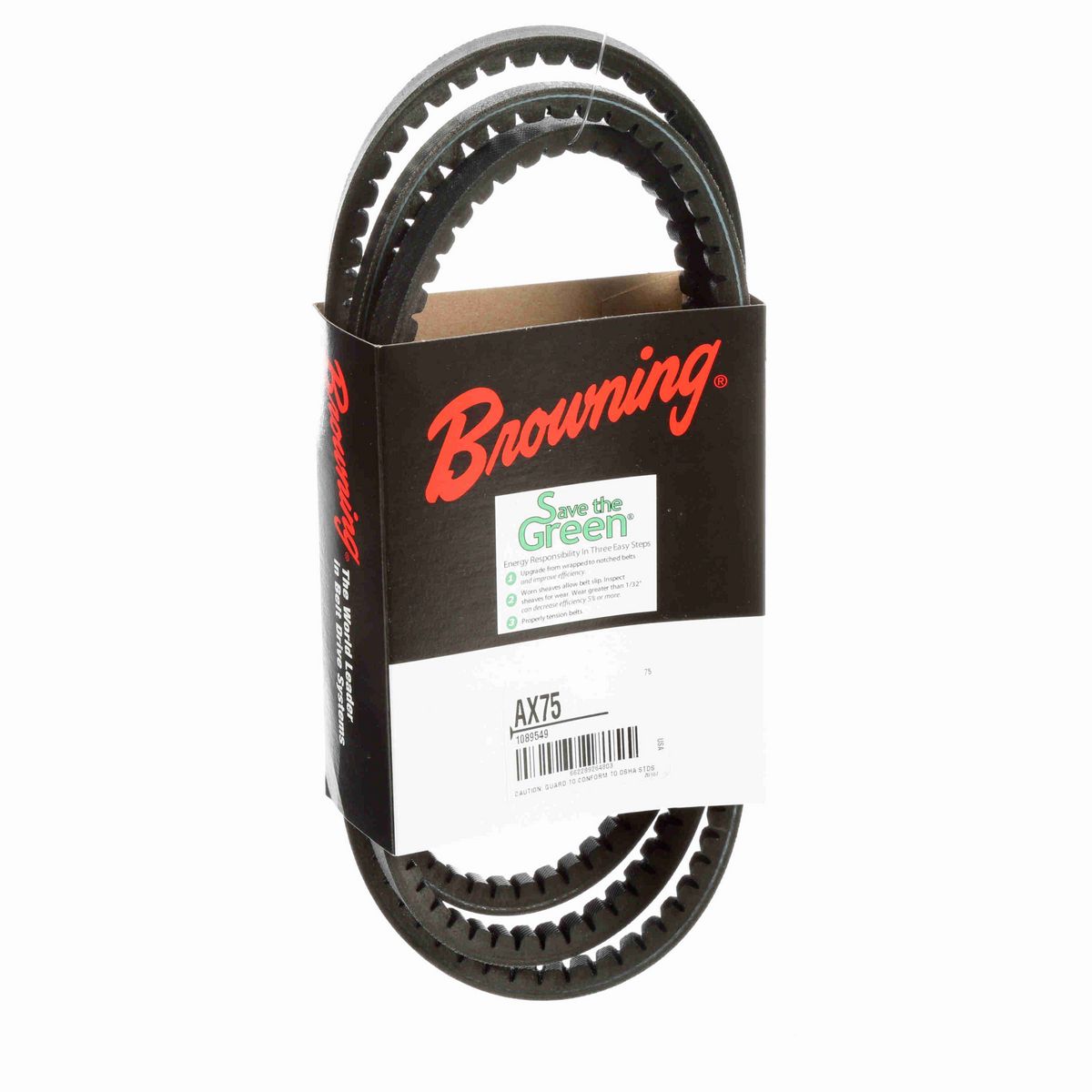 Browning EPDM Notched Belt 98% Efficient - AX75