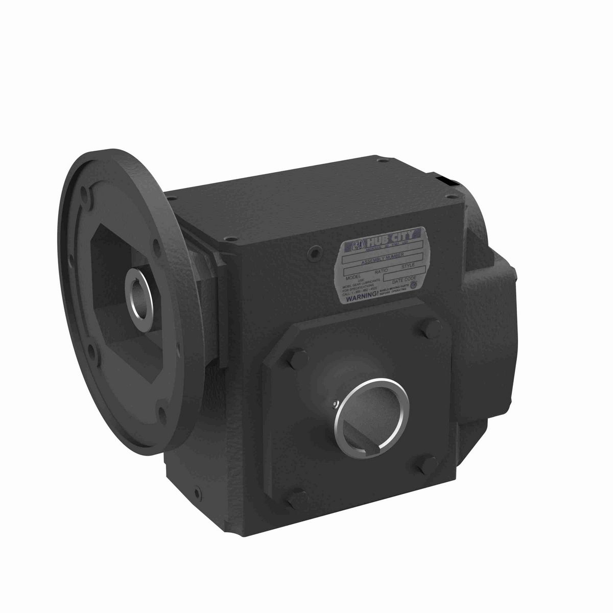 Hub City HERA Gear Reducer HERA Cast Iron Helical-Hypoid Reducer - HERA55ES 15.05 182TC 2.000