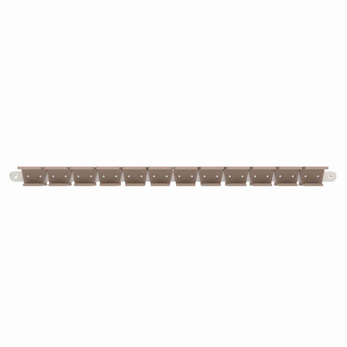 Rexnord 1873TAB Side-flexing Solid Top, Material: Tan Low Friction, Width: 4.5in, Pitch: 1.5in - LF1873SSK450