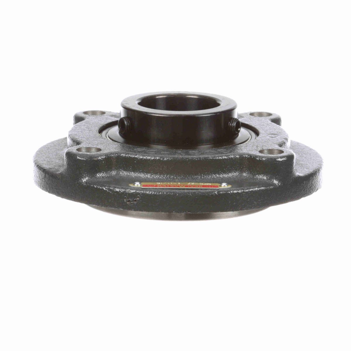 Sealmaster Mounted Cast Iron Flange Cartridge Ball Bearing - 52100 Bearing Steel, Black Oxided - Setscrew Lock - MFC-27