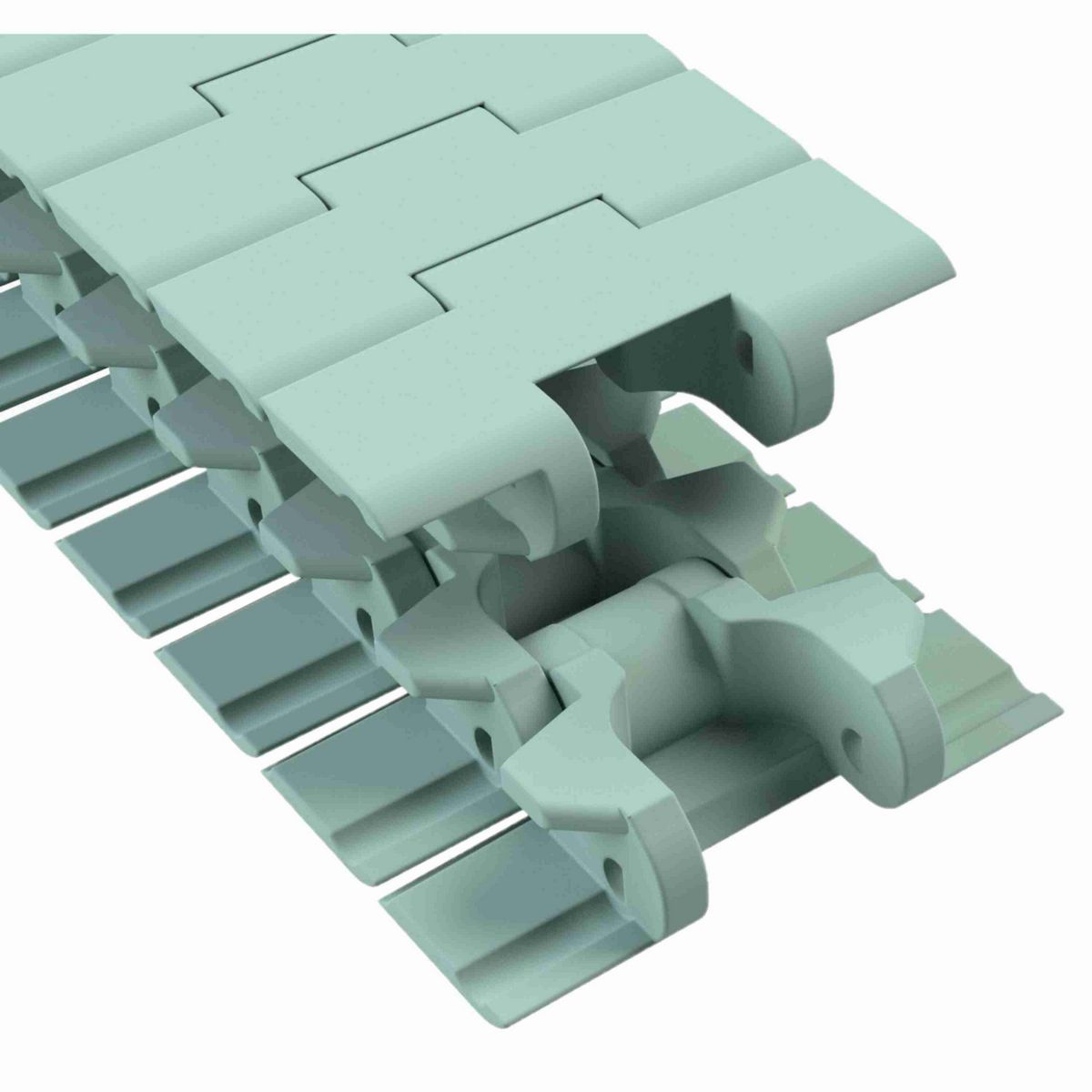 Rexnord 882TAB Side-flexing Solid Top, Material: Heat Stabilized (Green), Width: 4.5in, Pitch: 1.5in - 81434222