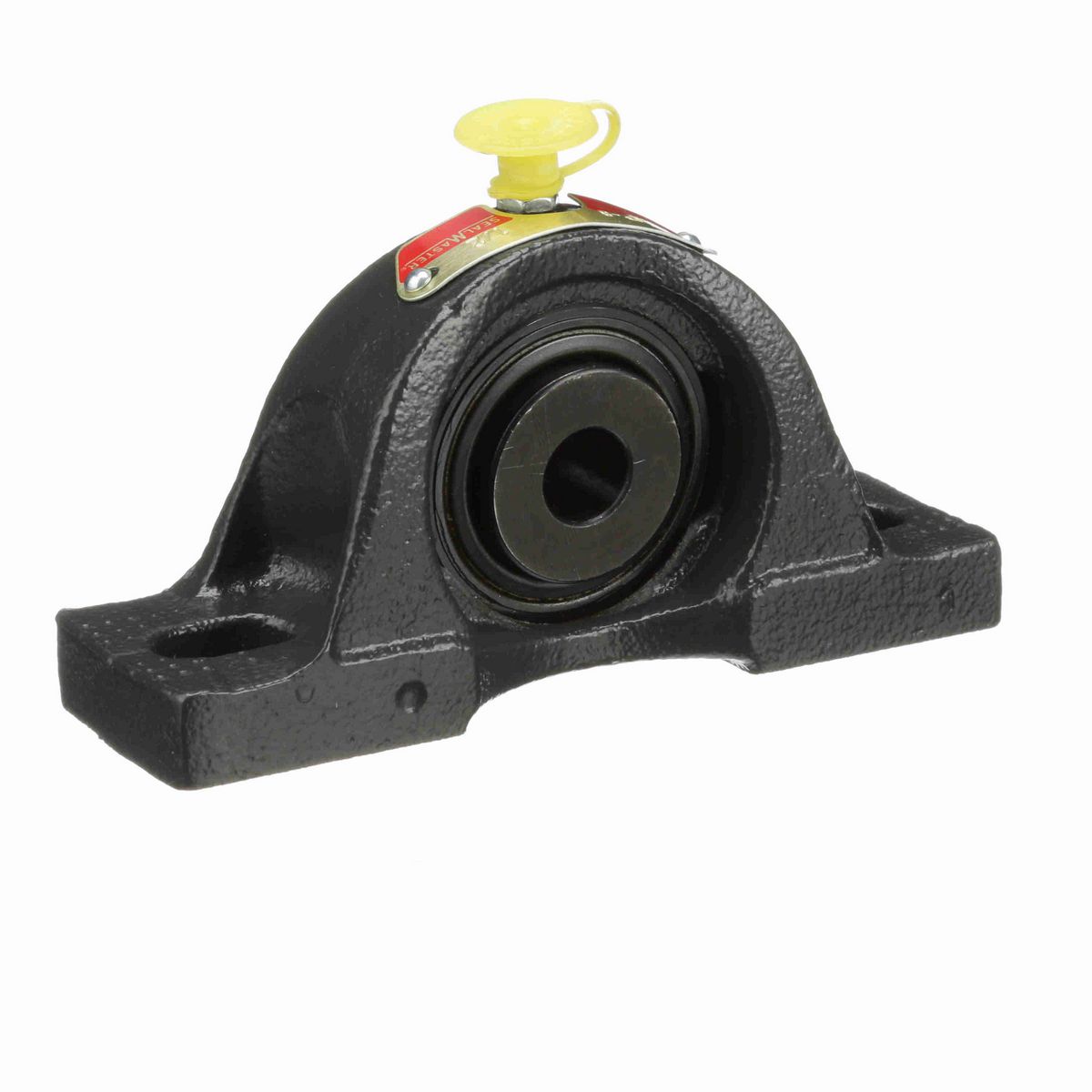Sealmaster Mounted Cast Iron Two Bolt Pillow Block Ball Bearing - 52100 Bearing Steel, Black Oxided - Setscrew Lock - NP-8