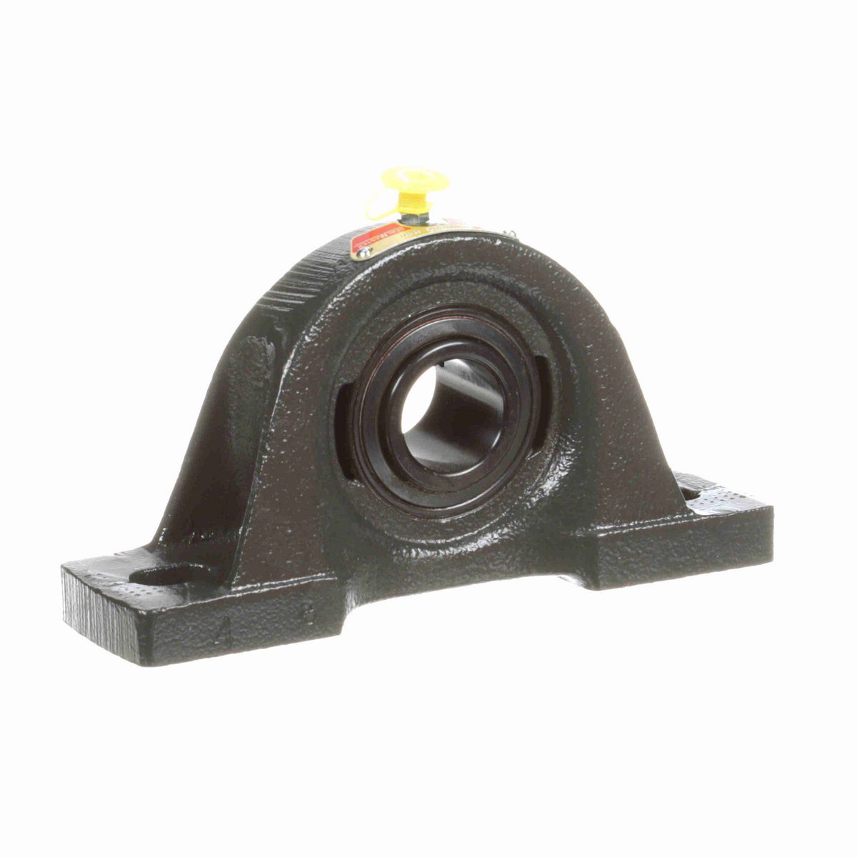 Sealmaster Mounted Cast Iron Two Bolt Pillow Block Ball Bearing - 52100 Bearing Steel, Black Oxided - Setscrew Lock - SP-206