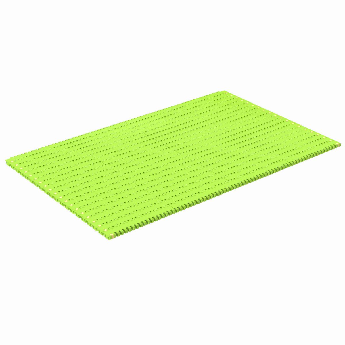 Rexnord 8505 Straight Running Solid Top, Material: Bright Lime-Green Dry PET Low Friction, Width: 24in, Pitch: 0.75in - 10703744