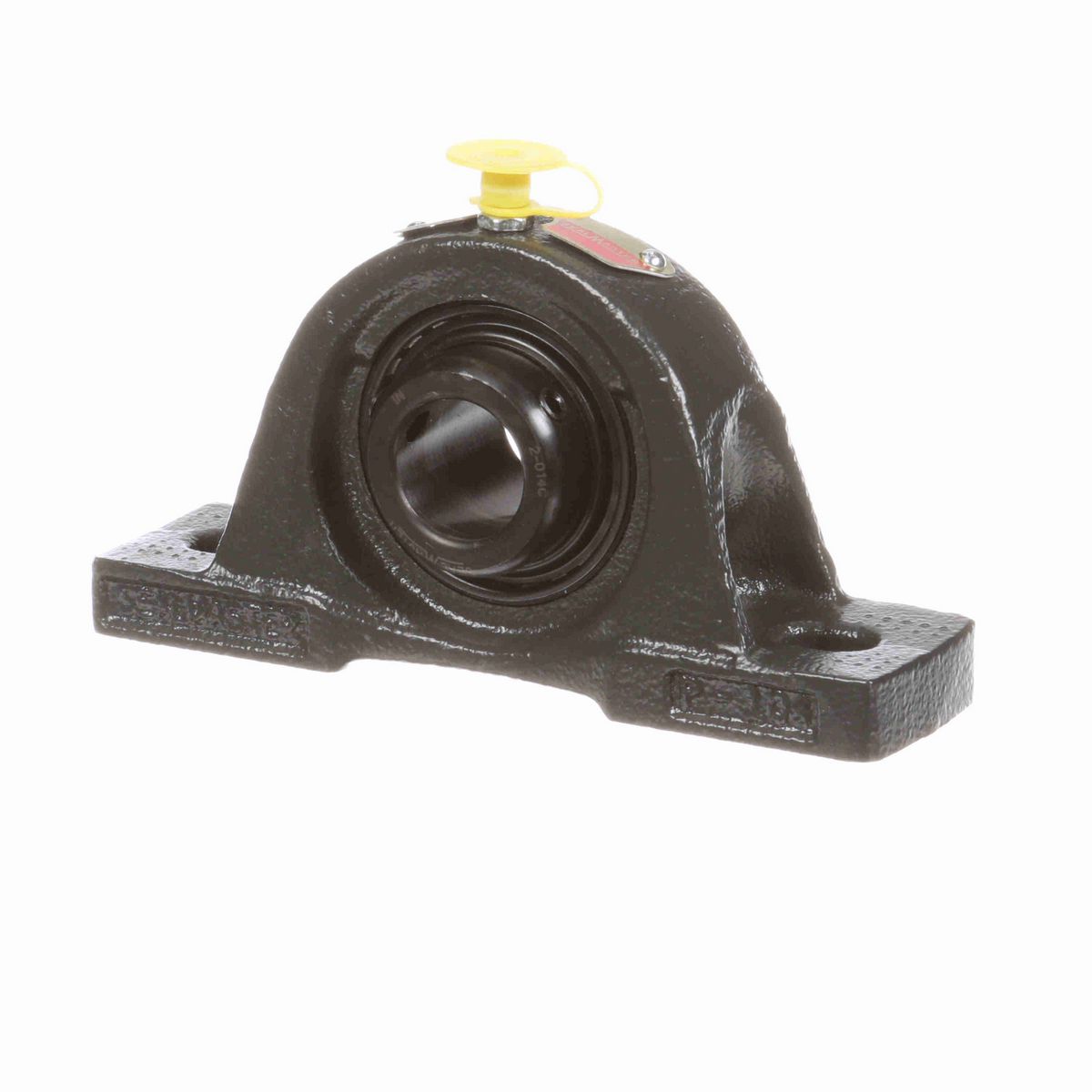 Sealmaster Mounted Cast Iron Two Bolt Pillow Block Ball Bearing - 52100 Bearing Steel, Black Oxided - Setscrew Lock - NP-14C
