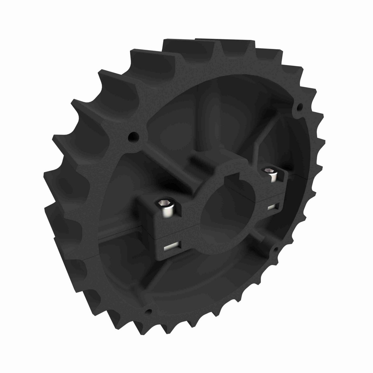 Rexnord 815 Series Split Molded Nylon Sprocket and a 27 Teeth with 1in Round Shaft-Ready Bore with Keyway & Setscrew - 614-41-1