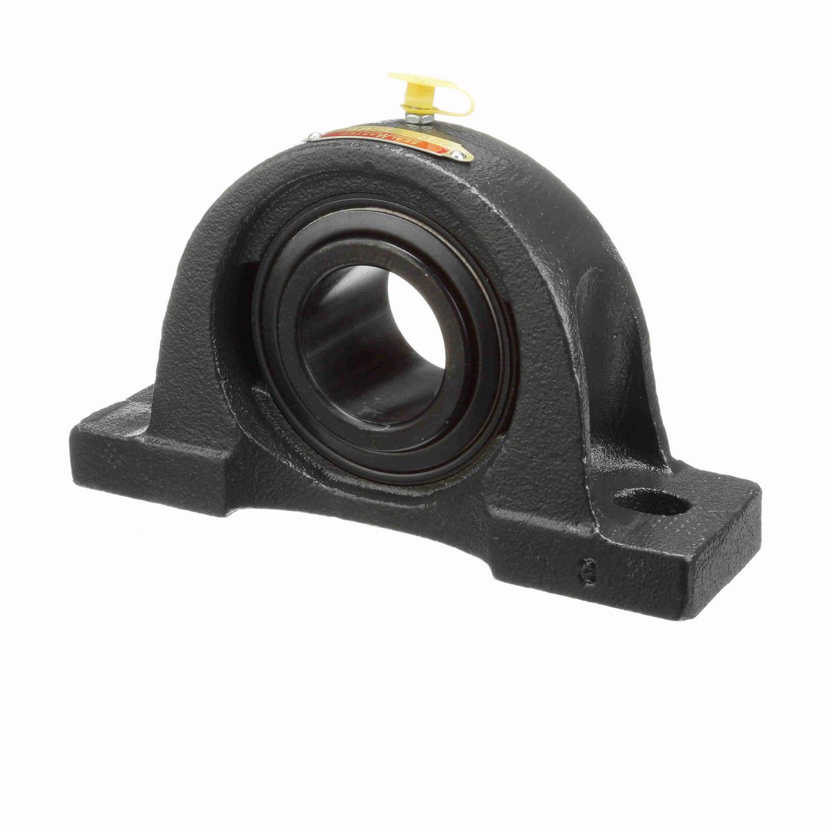 Sealmaster Mounted Cast Iron Two Bolt Pillow Block Ball Bearing - 52100 Bearing Steel, Black Oxided - Setscrew Lock - NP-27